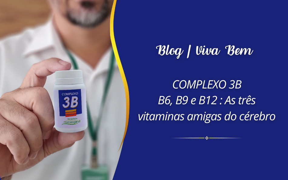 Complexo 3B | B6, B9 e B12 : As três vitaminas amigas do cérebro.